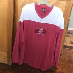 Nike Red and White 49ers Football Sweatshirt